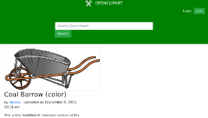 openclipart圖庫：Coal Barrow (color)縮圖