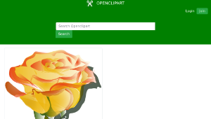 openclipart圖庫：YellowRose3-資源代表圖