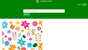 openclipart圖庫：Colorful Floral Pattern Background 3縮圖