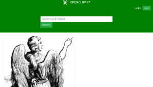 openclipart圖庫：angel pointing縮圖