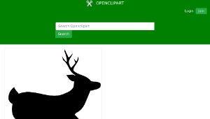 openclipart圖庫：Deer Silhouette