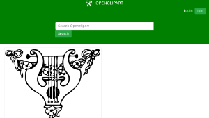 openclipart圖庫：lyre and garland-資源代表圖