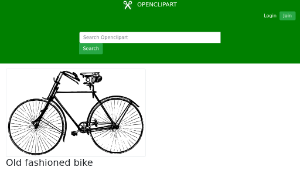 openclipart圖庫：Old fashioned bike-資源代表圖