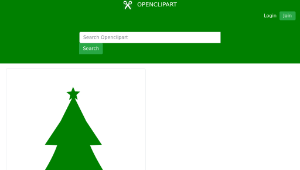 openclipart圖庫：Christmas tree Silhouette-資源代表圖