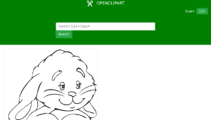 openclipart圖庫：Bunny outline縮圖