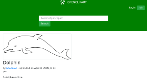 openclipart圖庫：Dolphin-資源代表圖