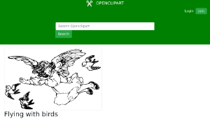 openclipart圖庫：Flying with birds-資源代表圖