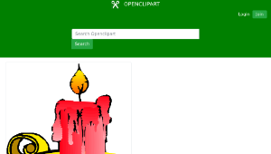 openclipart圖庫：Red candle縮圖