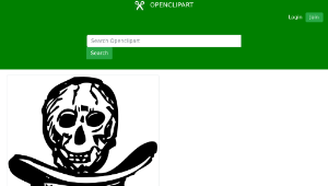openclipart圖庫：skull over top hat-資源代表圖
