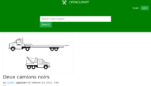 openclipart圖庫：Deux camions noirs 縮圖