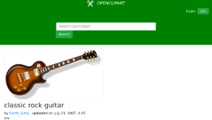 openclipart圖庫：classic rock guitar縮圖