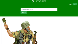 openclipart圖庫：German Fallschirmjager of WW2縮圖