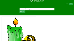 openclipart圖庫：Green candle-資源代表圖