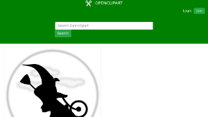 openclipart圖庫：WitchOnABicycle-資源代表圖
