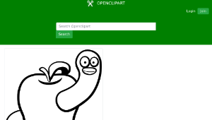 openclipart圖庫：Apple Worm 2-資源代表圖
