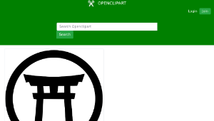 openclipart圖庫：Japanese Gate Symbol (Redrawn)