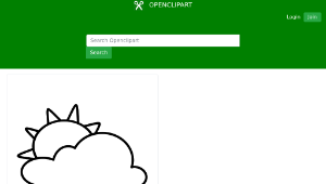 openclipart圖庫：Cloudy - Outline縮圖