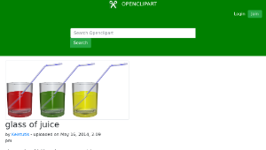 openclipart圖庫：glass of juice縮圖