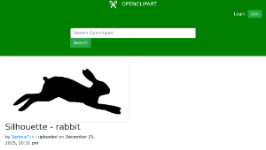 openclipart圖庫：Silhouette - rabbit-資源代表圖