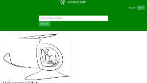 openclipart圖庫：Helicopter Pilot縮圖