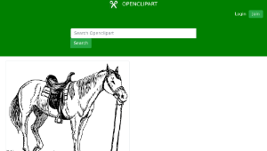 openclipart圖庫：saddled horse縮圖