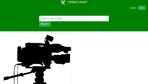 openclipart圖庫：Professional Video Camera Silhouette-資源代表圖
