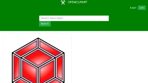 openclipart圖庫：Hyper Cube, Red縮圖