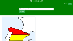 openclipart圖庫：Spain (map and flag)縮圖