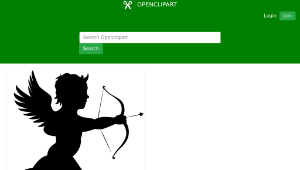 openclipart圖庫：Martin74s Cupid Silhouette縮圖