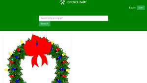 openclipart圖庫：Christmas Wreath 2015縮圖