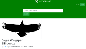 openclipart圖庫：Eagle Wingspan Silhouette-資源代表圖