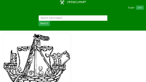 openclipart圖庫：ship circa 1284 AD縮圖