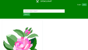 openclipart圖庫：Design for damask rose-資源代表圖