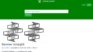openclipart圖庫：Banner straight縮圖