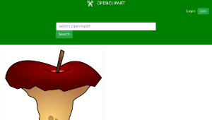 openclipart圖庫：Apple Core w/ Seeds縮圖