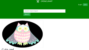 openclipart圖庫：Cute owl縮圖