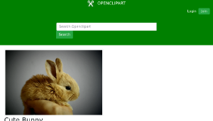 openclipart圖庫：Cute Bunny縮圖