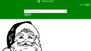 openclipart圖庫：Black transparent Santa縮圖