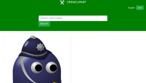 openclipart圖庫：Game baddie:  Policeman縮圖