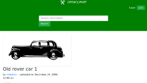 openclipart圖庫：Old rover car 1縮圖