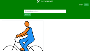 openclipart圖庫：On bicycle縮圖