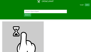 openclipart圖庫：MultiTouch-Interface Mouse-theme 1-finger-Touch-and-Hold-資源代表圖
