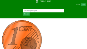 openclipart圖庫：one euro cent, colored縮圖