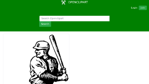openclipart圖庫：Baseball Player - 1915縮圖