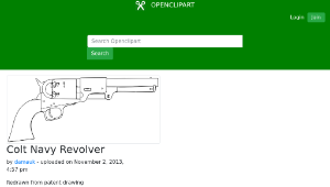 openclipart圖庫：Colt Navy Revolver-資源代表圖