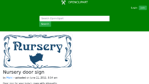 openclipart圖庫：Nursery door sign-資源代表圖