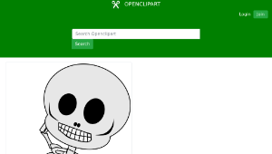 openclipart圖庫：reclining skeleton縮圖