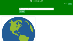openclipart圖庫：Globe Icon facing America縮圖