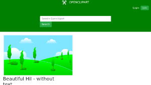 openclipart圖庫：Beautiful Hil - without text縮圖