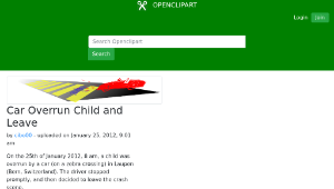 openclipart圖庫：Car Overrun Child and Leave-資源代表圖